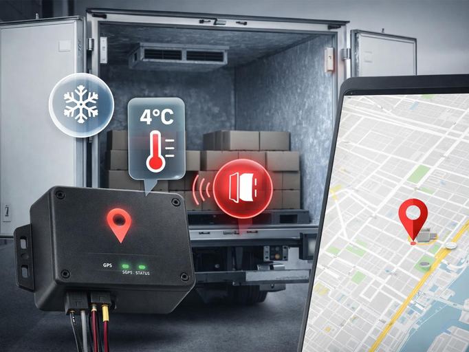 GPS con temperatura y sensor de puertas de SecureTech